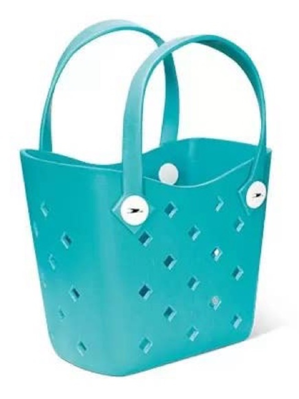 Large Tiffany Teal Everyday Tote Bag with Diamond Cutouts